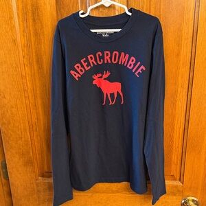 Abercrombie Kids Dark Blue Top with Red Logo